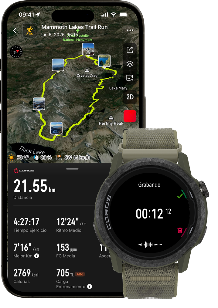COROS app and APEX 4