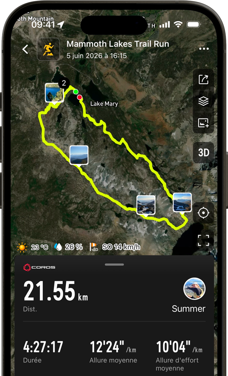 3D Activity Flyover on a phone