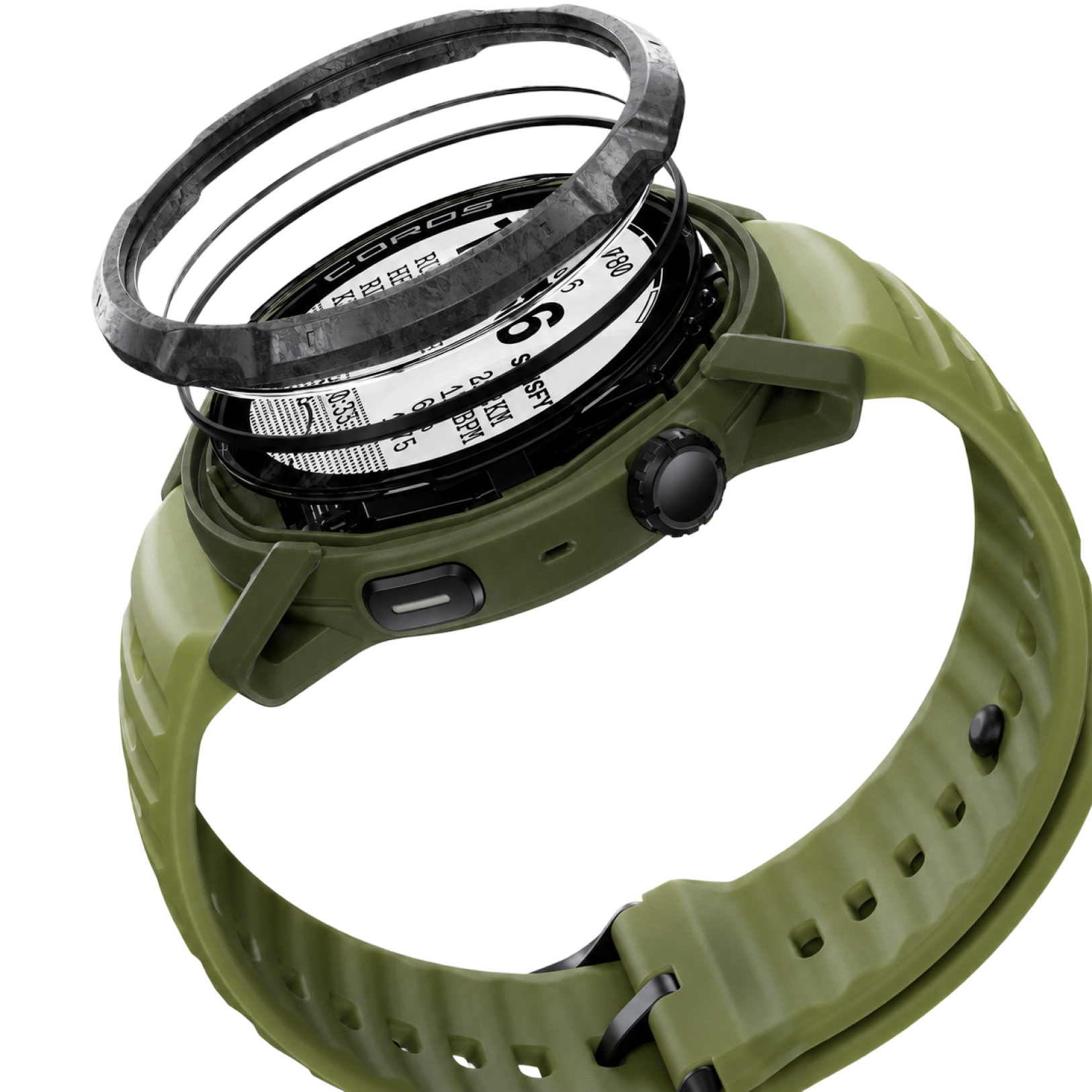 Ice crystallized titanium bezel