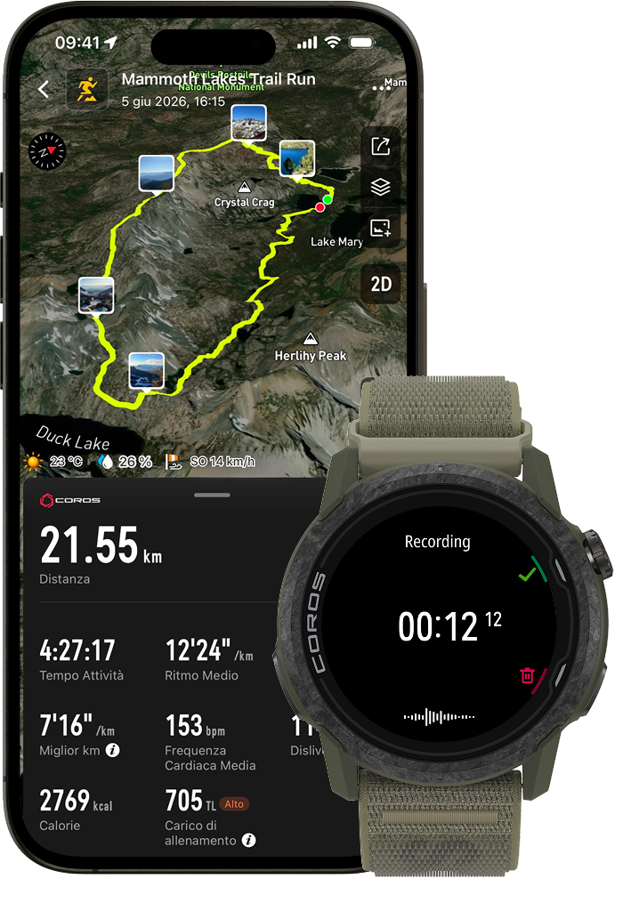 COROS app and APEX 4