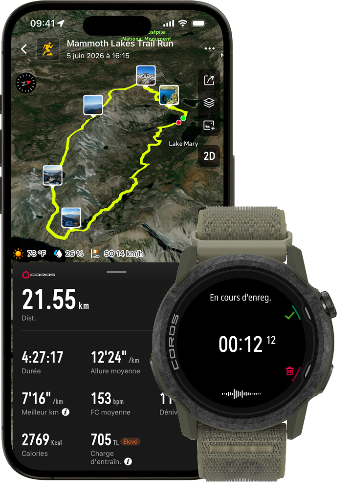 COROS app and APEX 4