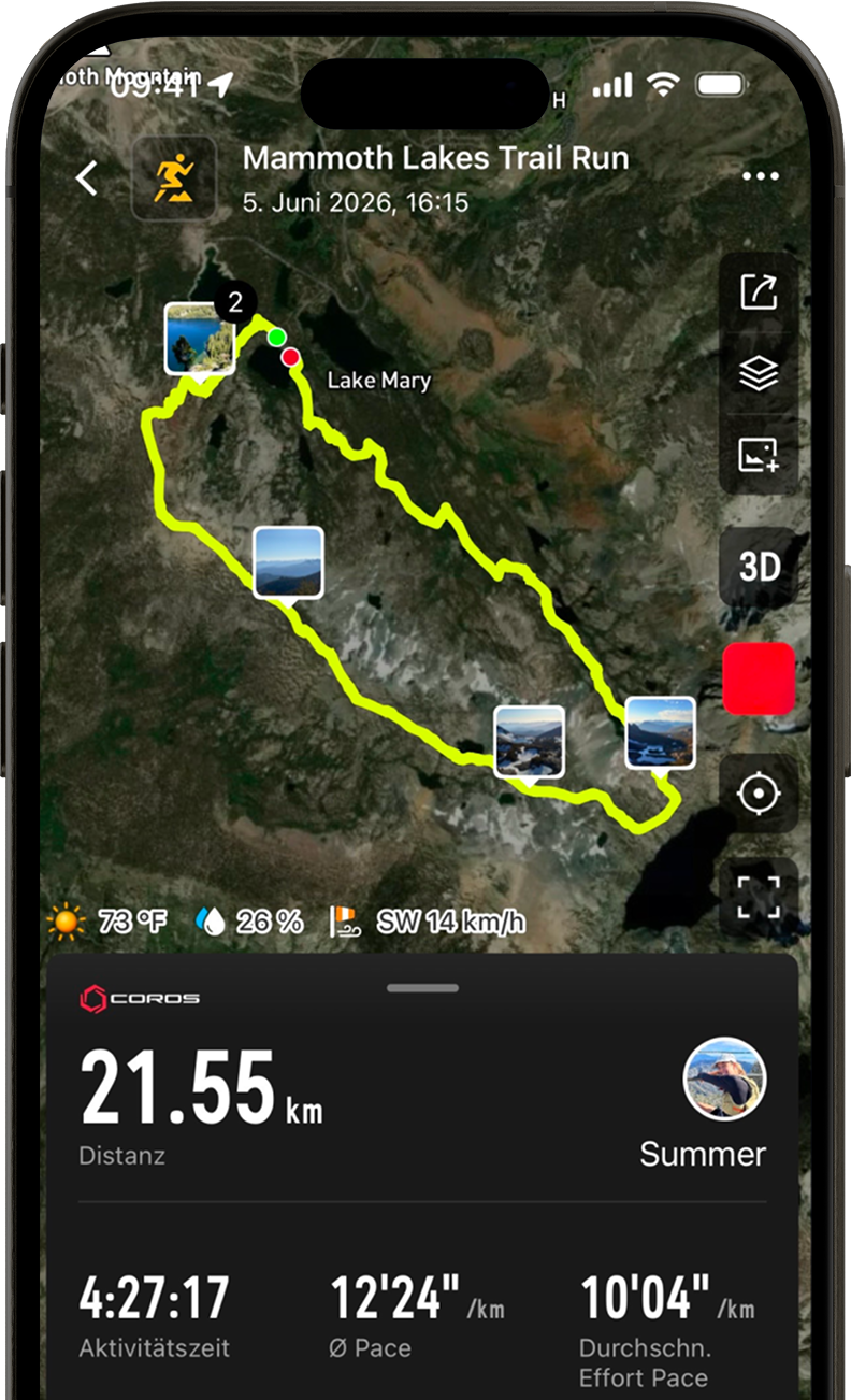 3D Activity Flyover on a phone