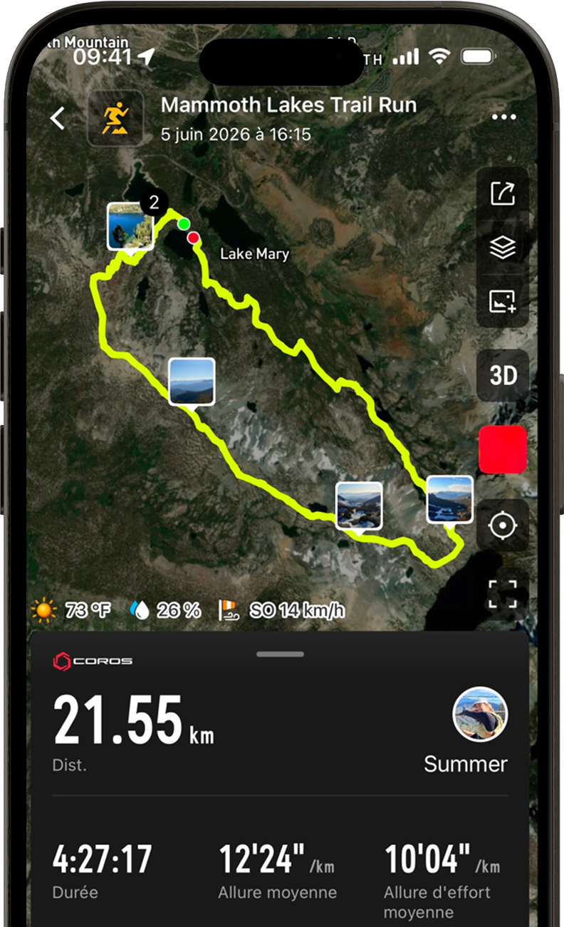 3D Activity Flyover on a phone