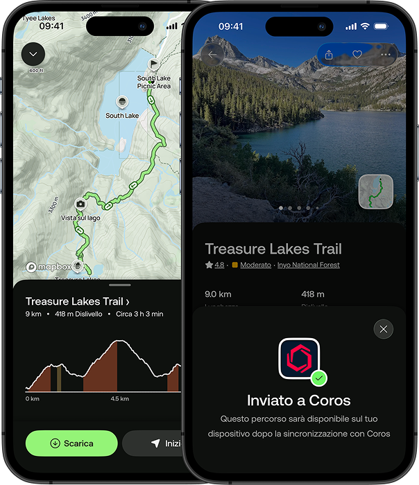 coros and alltrails