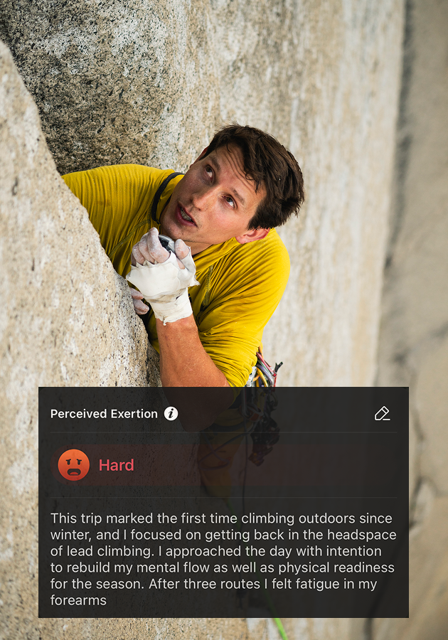 COROS climbing voice notes