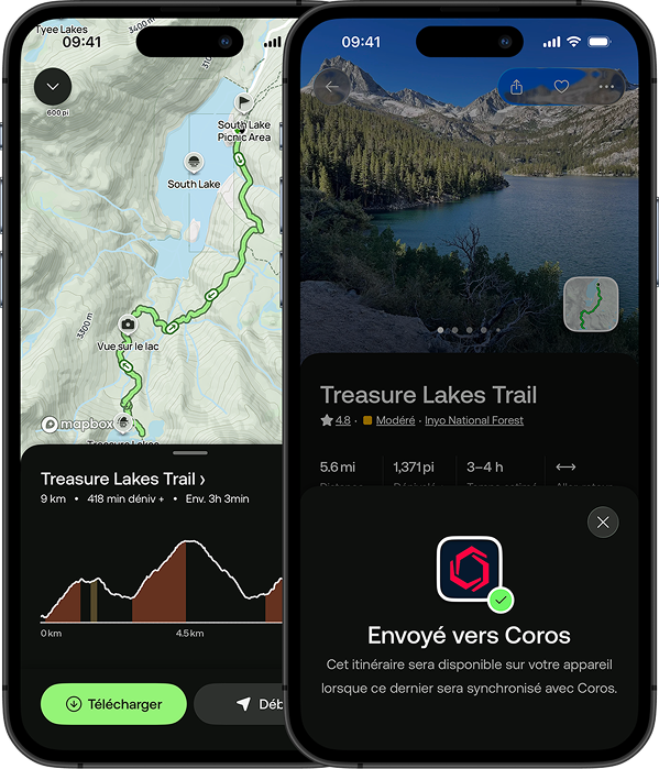 coros and alltrails