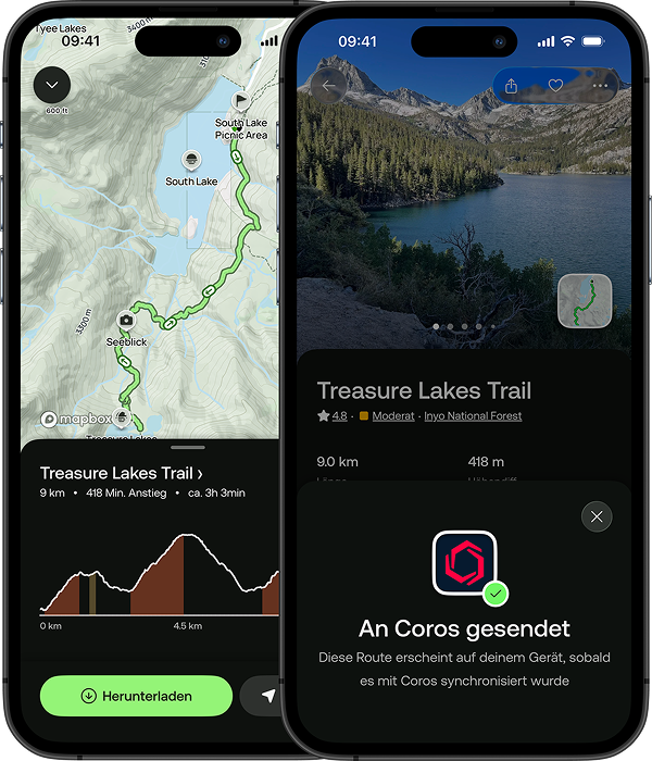 coros and alltrails