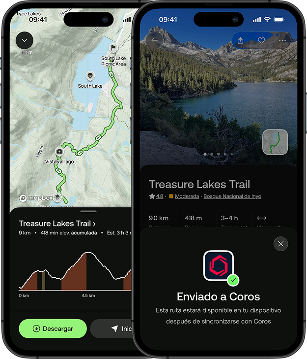 coros and alltrails