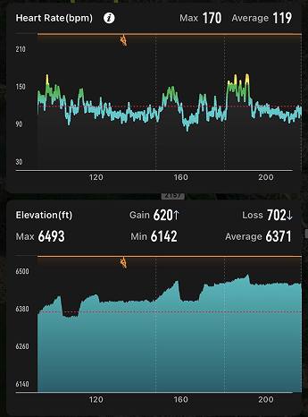 COROS Climbing activity details