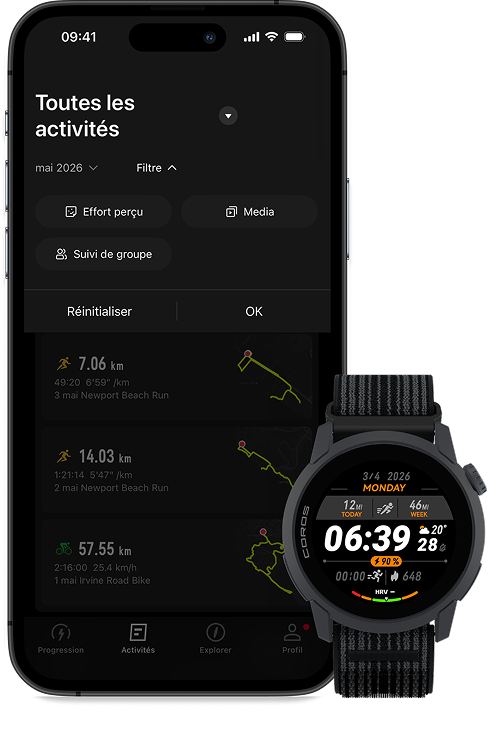 coros activity list