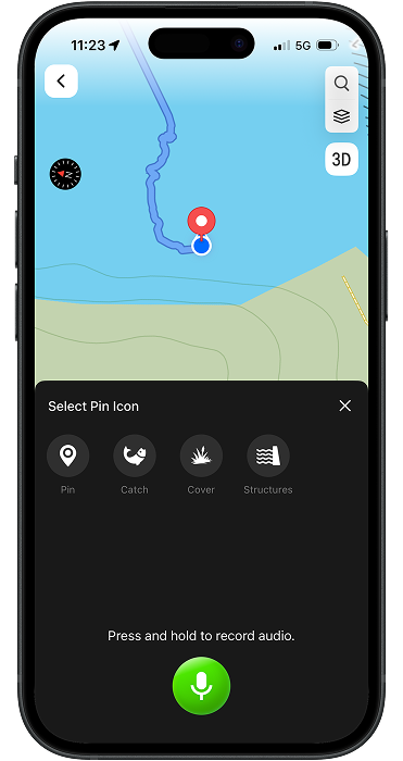 manual voice pin waypoint
