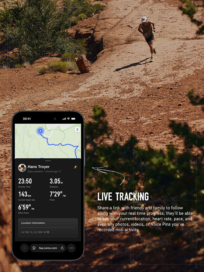 coros live tracking